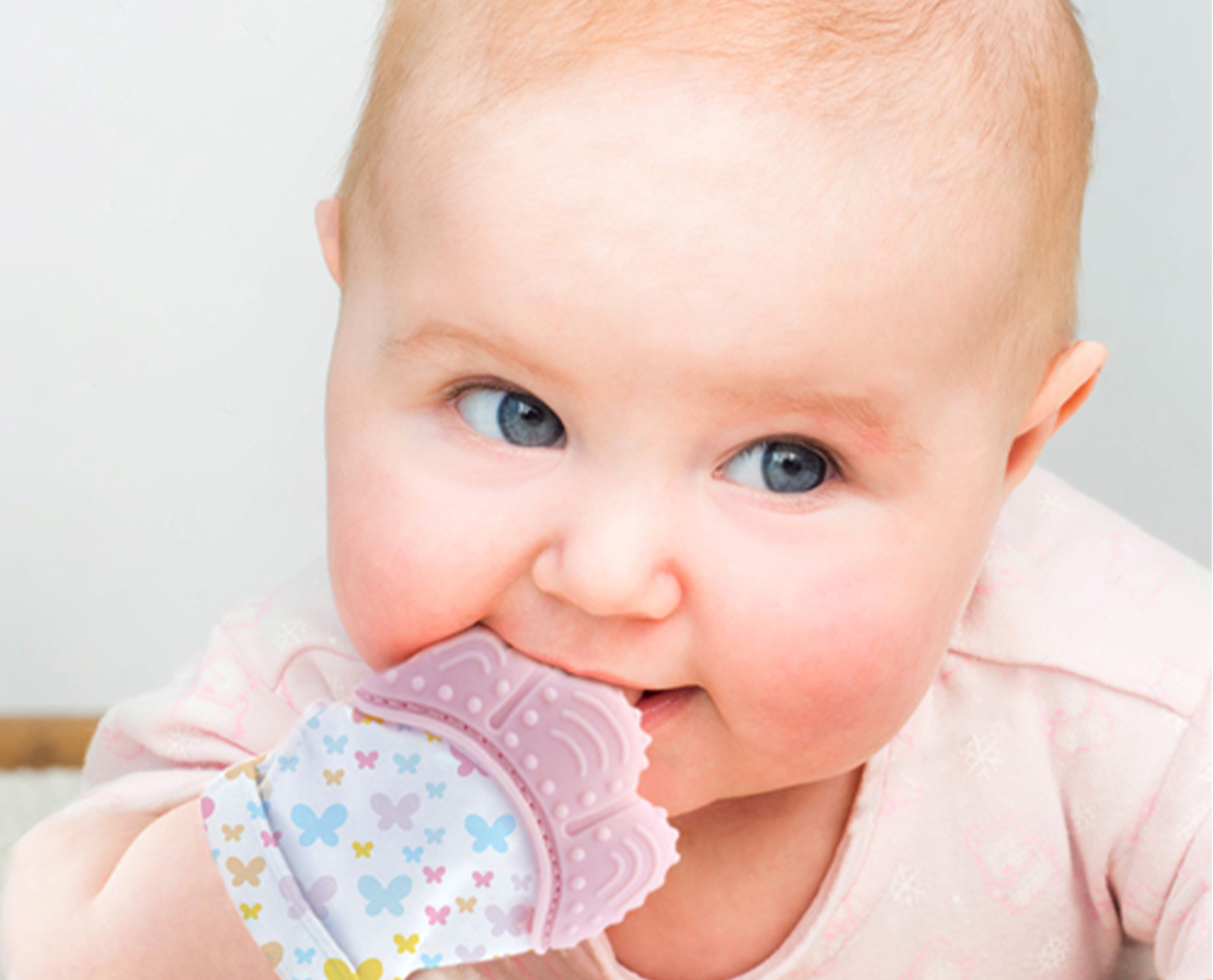 Babyjem Baby Teethering Gloves /Butterfly / Pink - Image 2