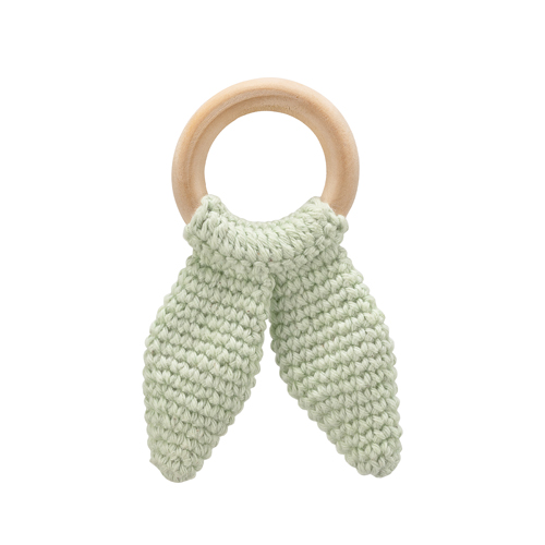 Babyjem Wooden Ring Teether Green