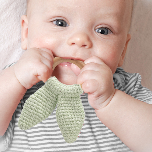 Babyjem Wooden Ring Teether Green - Image 2