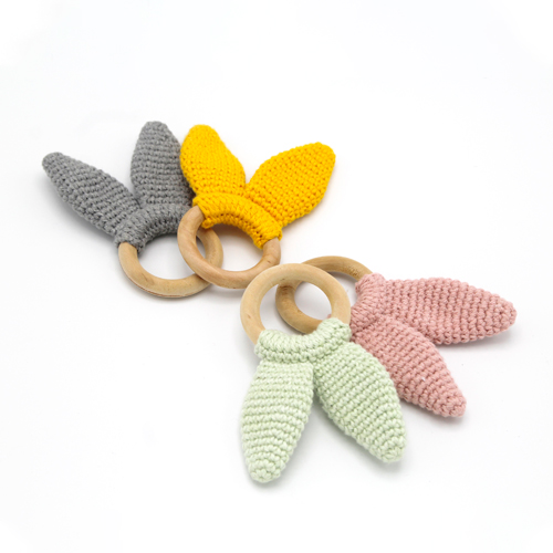 Babyjem Wooden Ring Teether Green - Image 4
