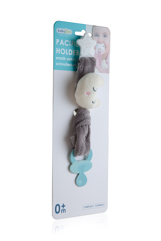 Babyjem Soother Holder Grey New Design - Image 7