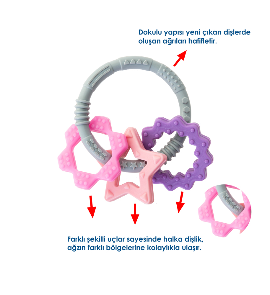 Babyjem Silicon Ring Teether / Pink - Image 3