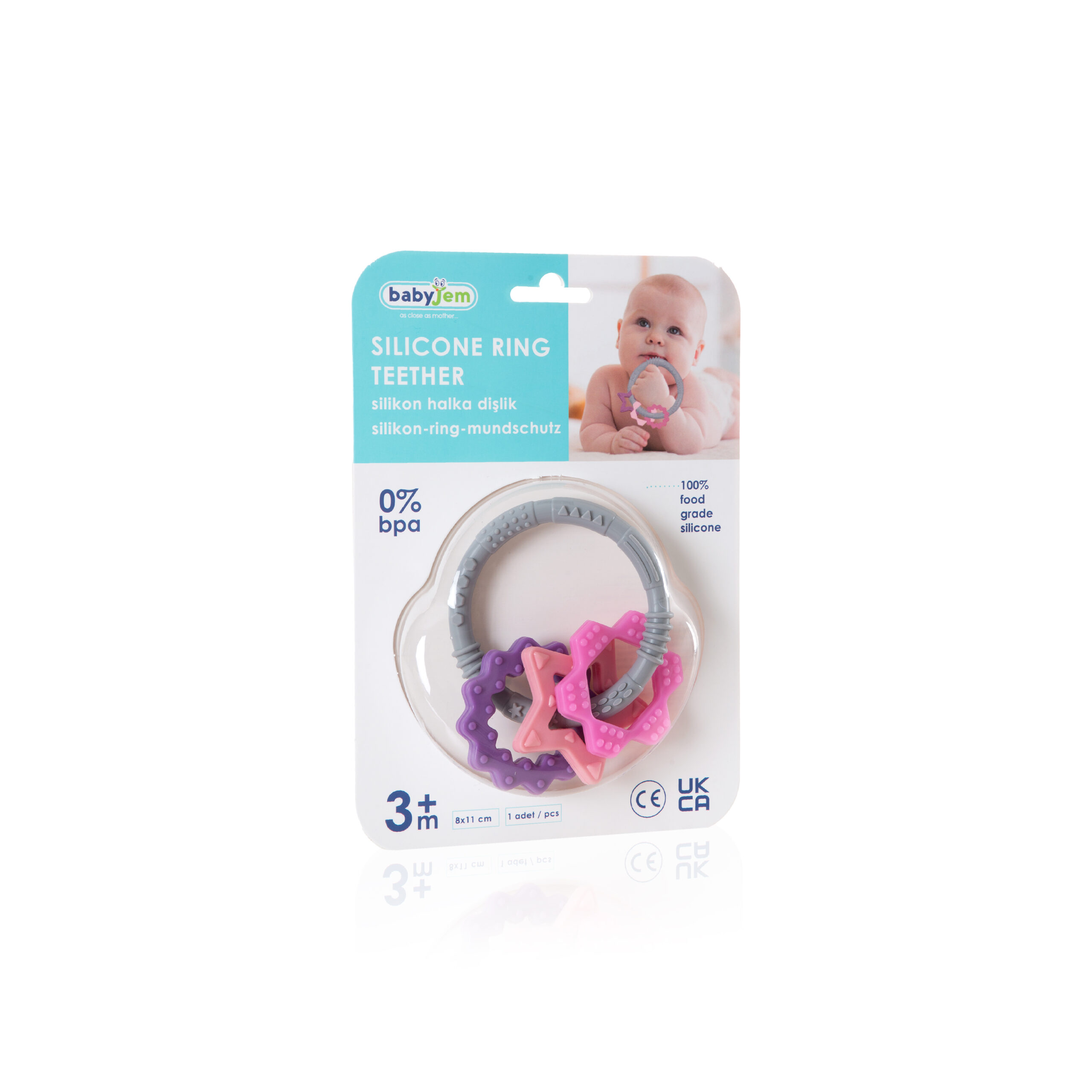 Babyjem Silicon Ring Teether / Pink - Image 6
