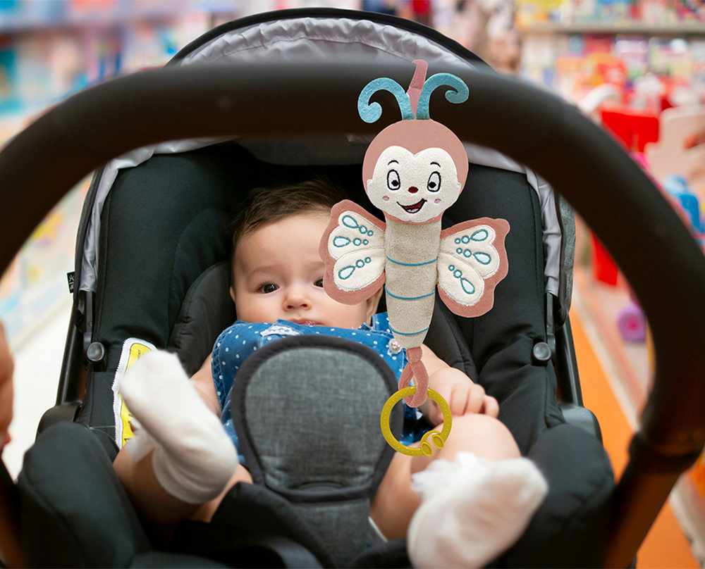 Babyjem Vibrating Baby Butterfly Toy / Rose - Image 3