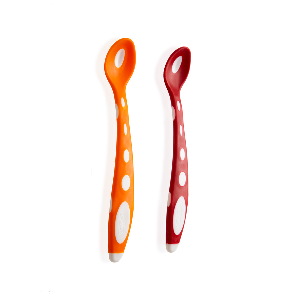 Babyjem Soft Tip Spoon 2 Pcs (Orange & Red) - Image 4