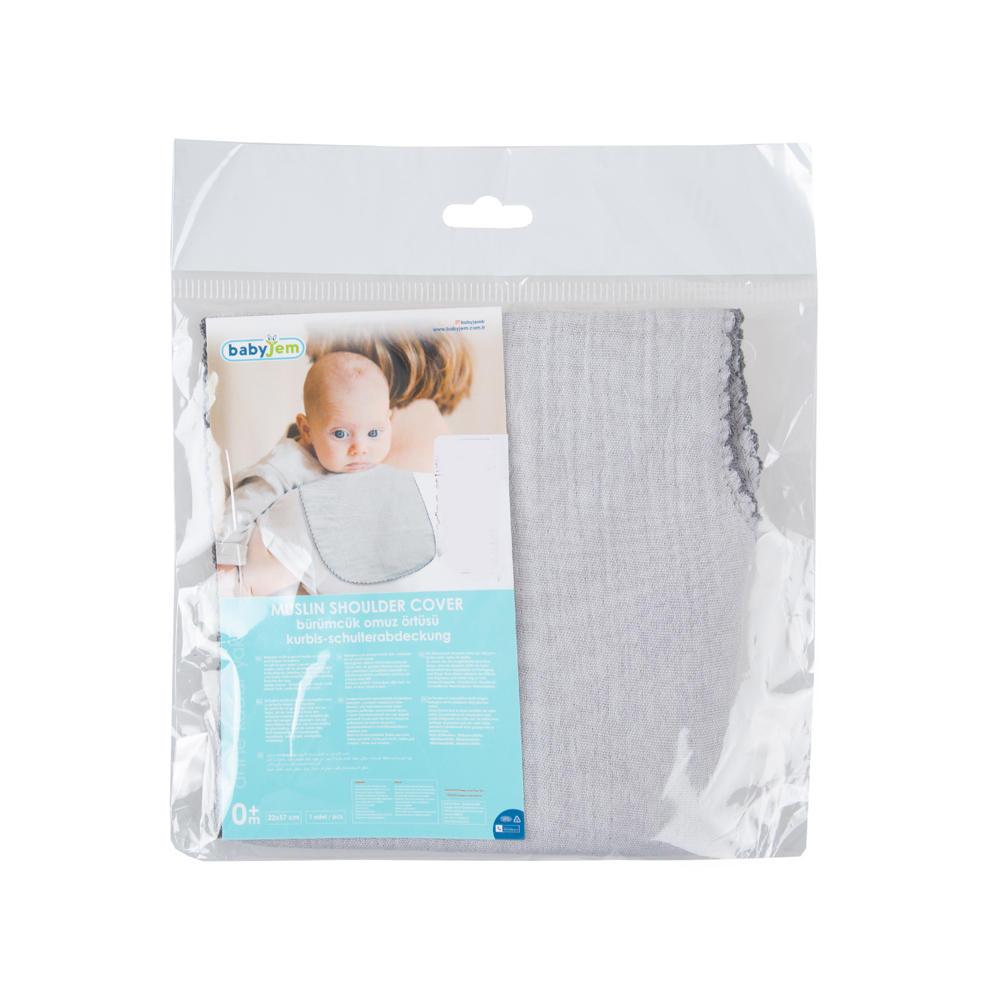 Babyjem Muslin Shoulder Cover / Grey - Image 7