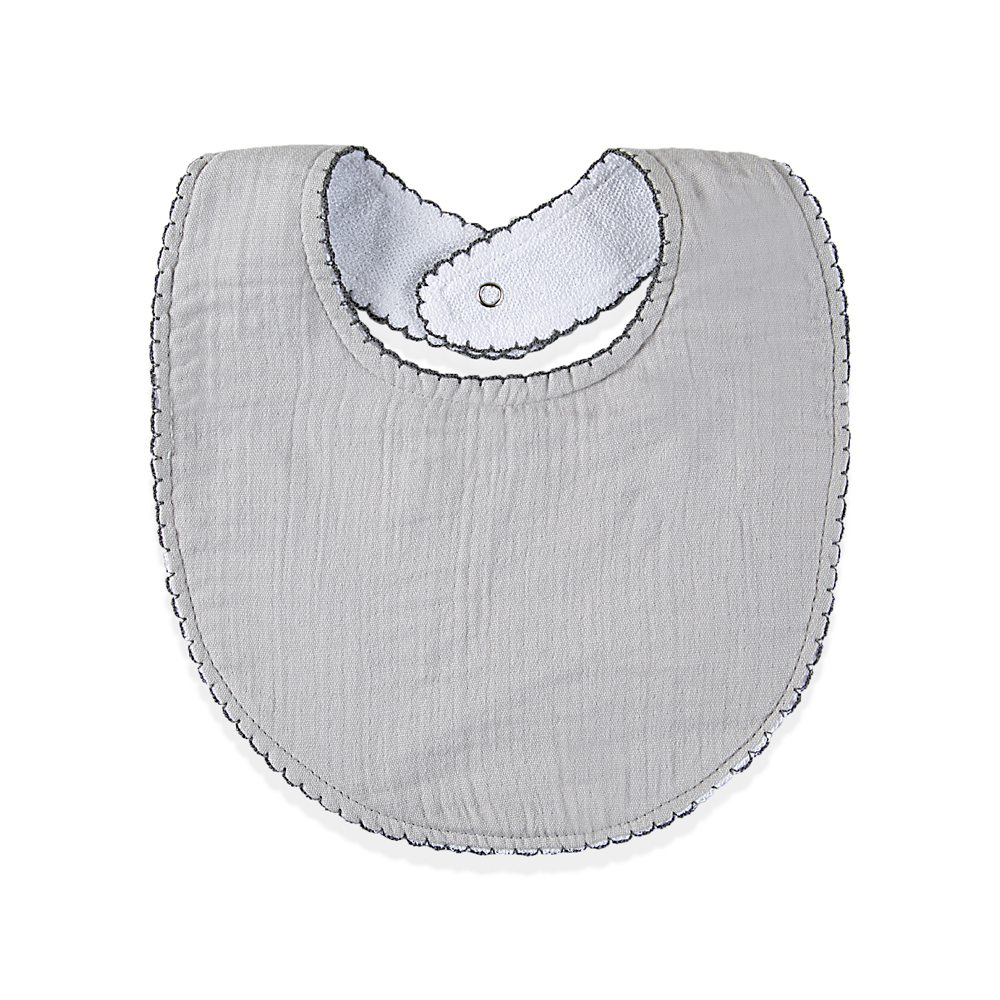 Babyjem Muslin Bib / Grey - Image 2
