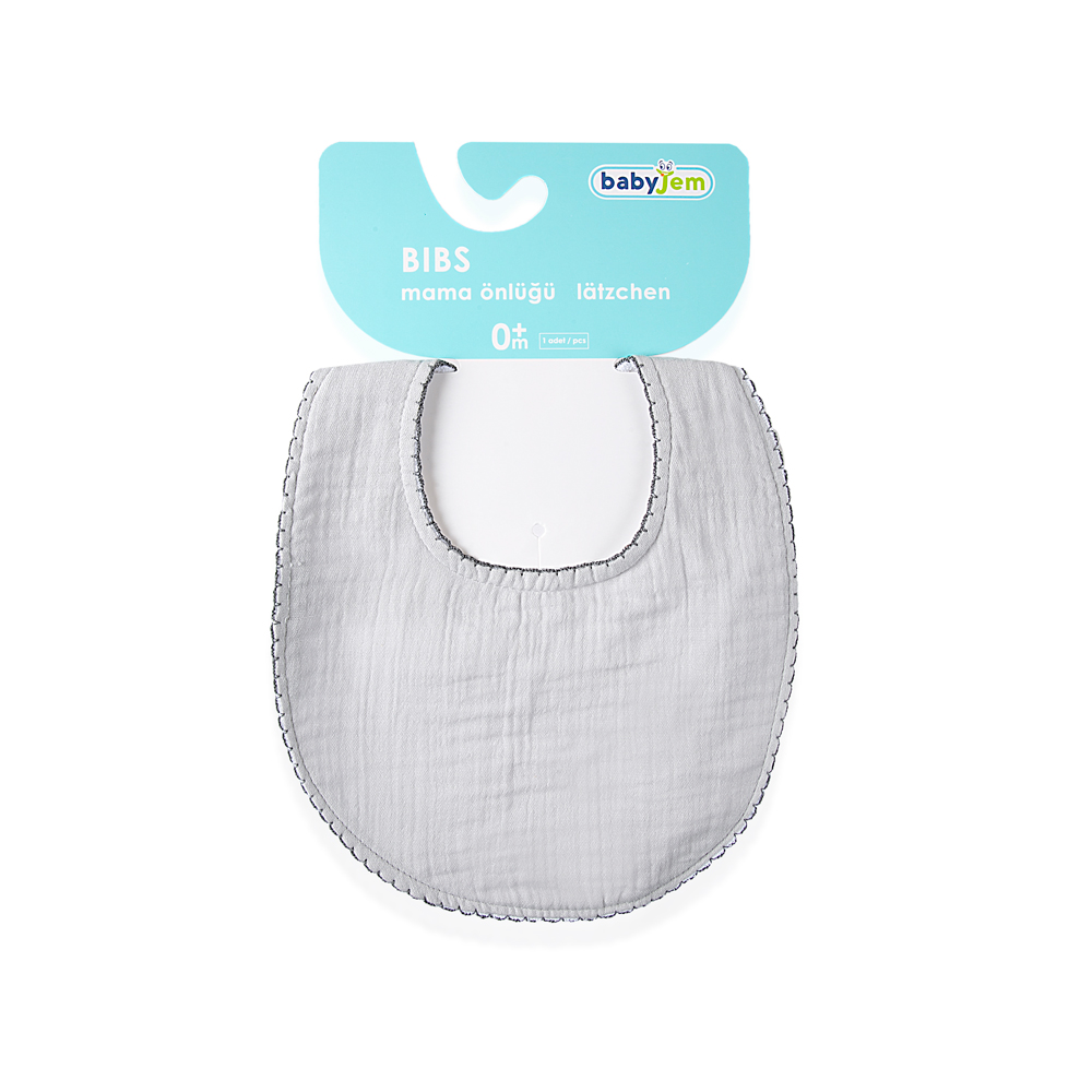 Babyjem Muslin Bib / Grey - Image 8