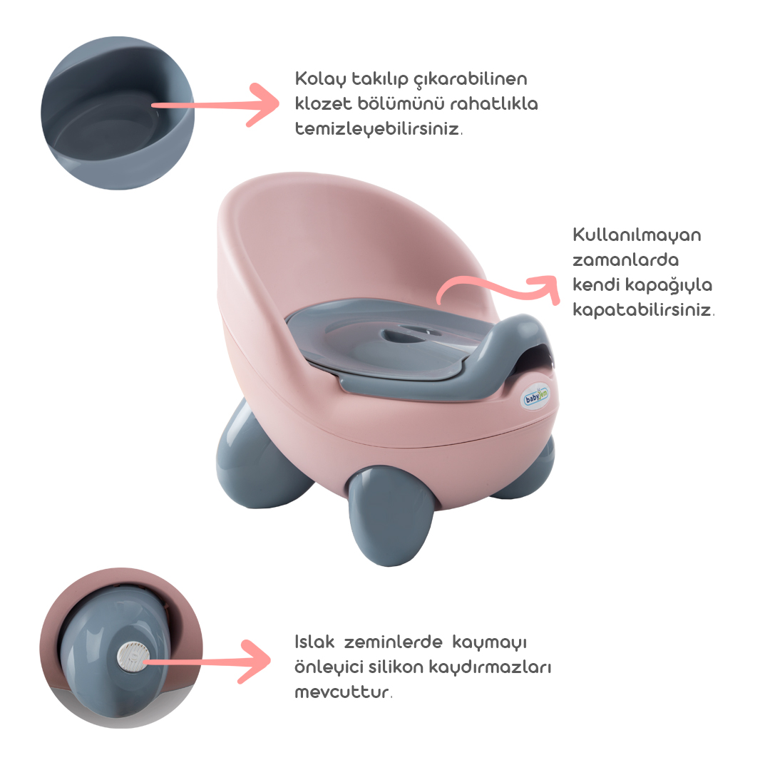 Babyjem Tonton Potty WhiÌte/ Gray - Image 3