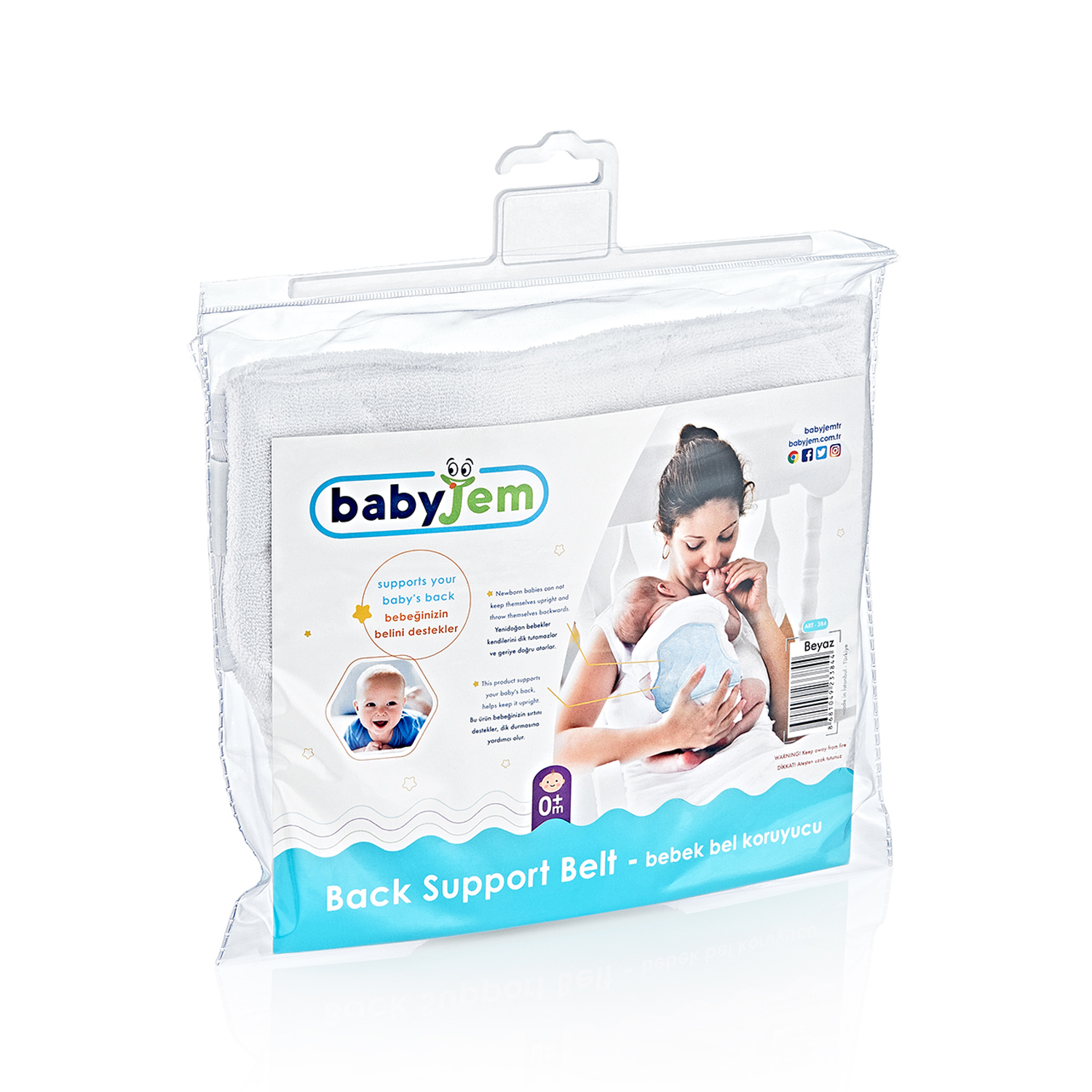 Babyjem Baby Back Protector White - Image 4