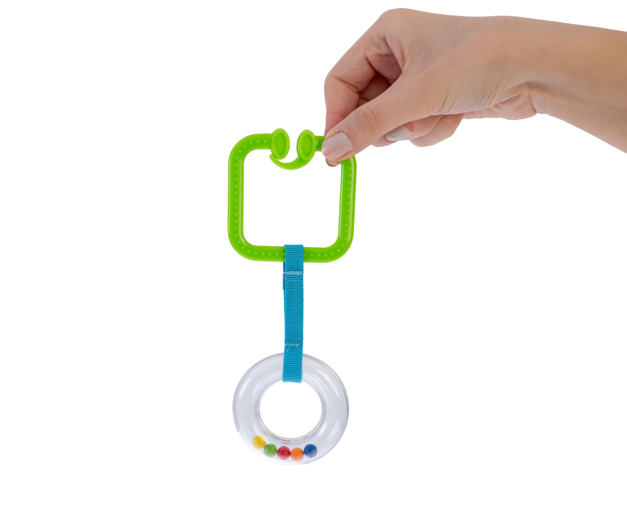 Babyjem Rattle Ring Green Square - Image 2