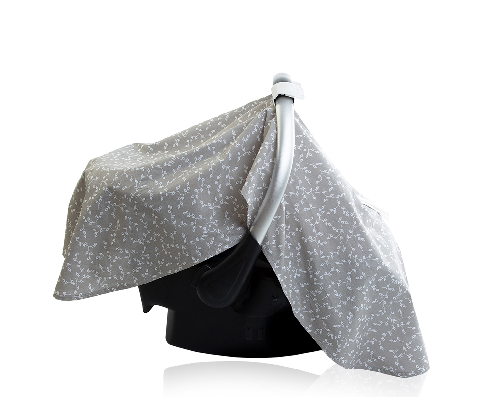 Babyjem Babyjem Baby Cover Gray Flower - Image 5