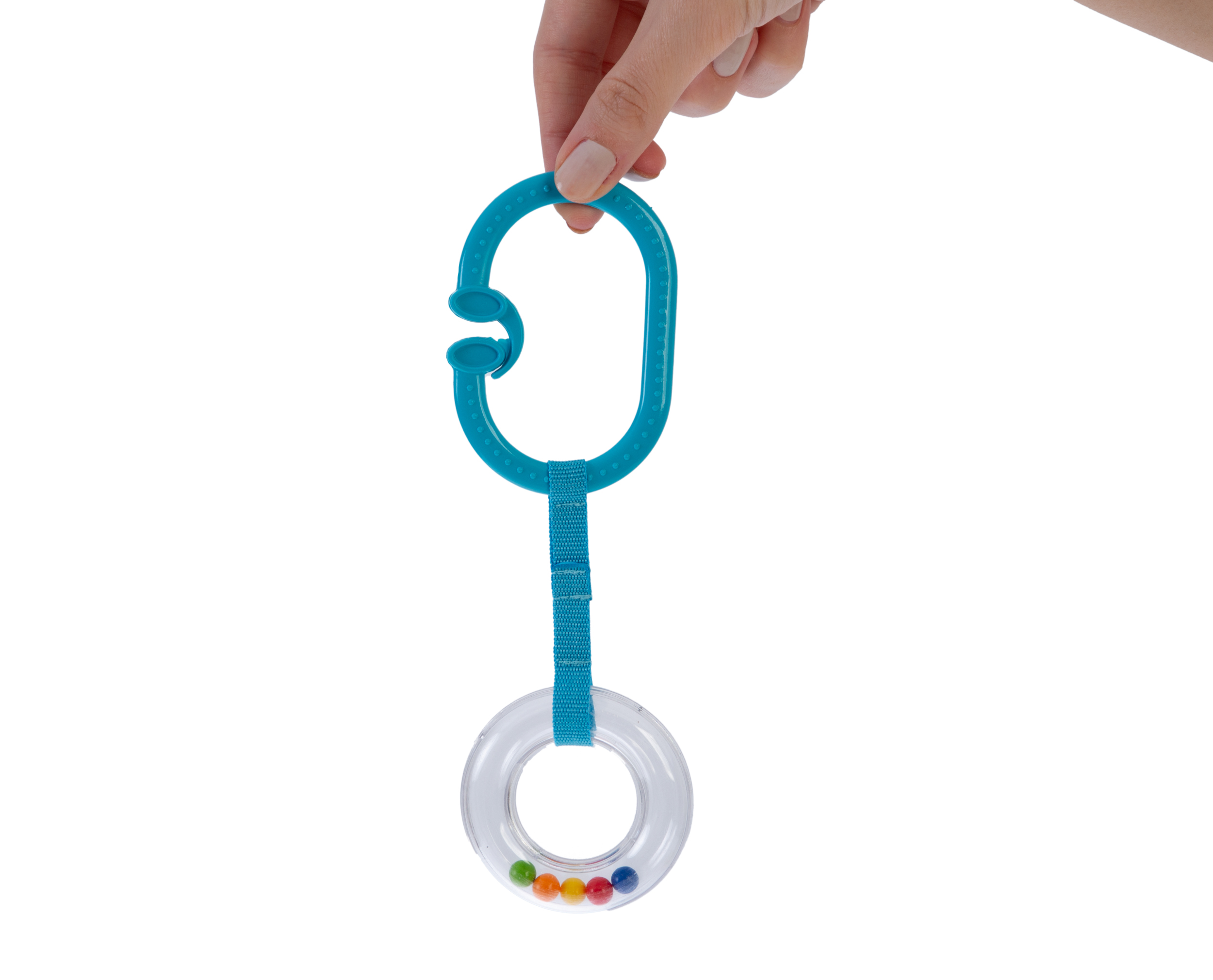 Babyjem Rattle Ring Blue Oval - Image 2