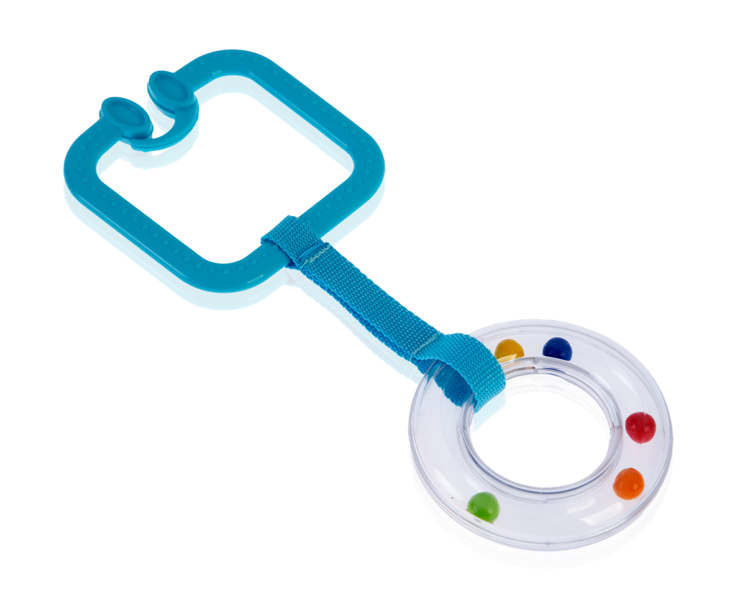 Babyjem Rattle Ring Blue Square