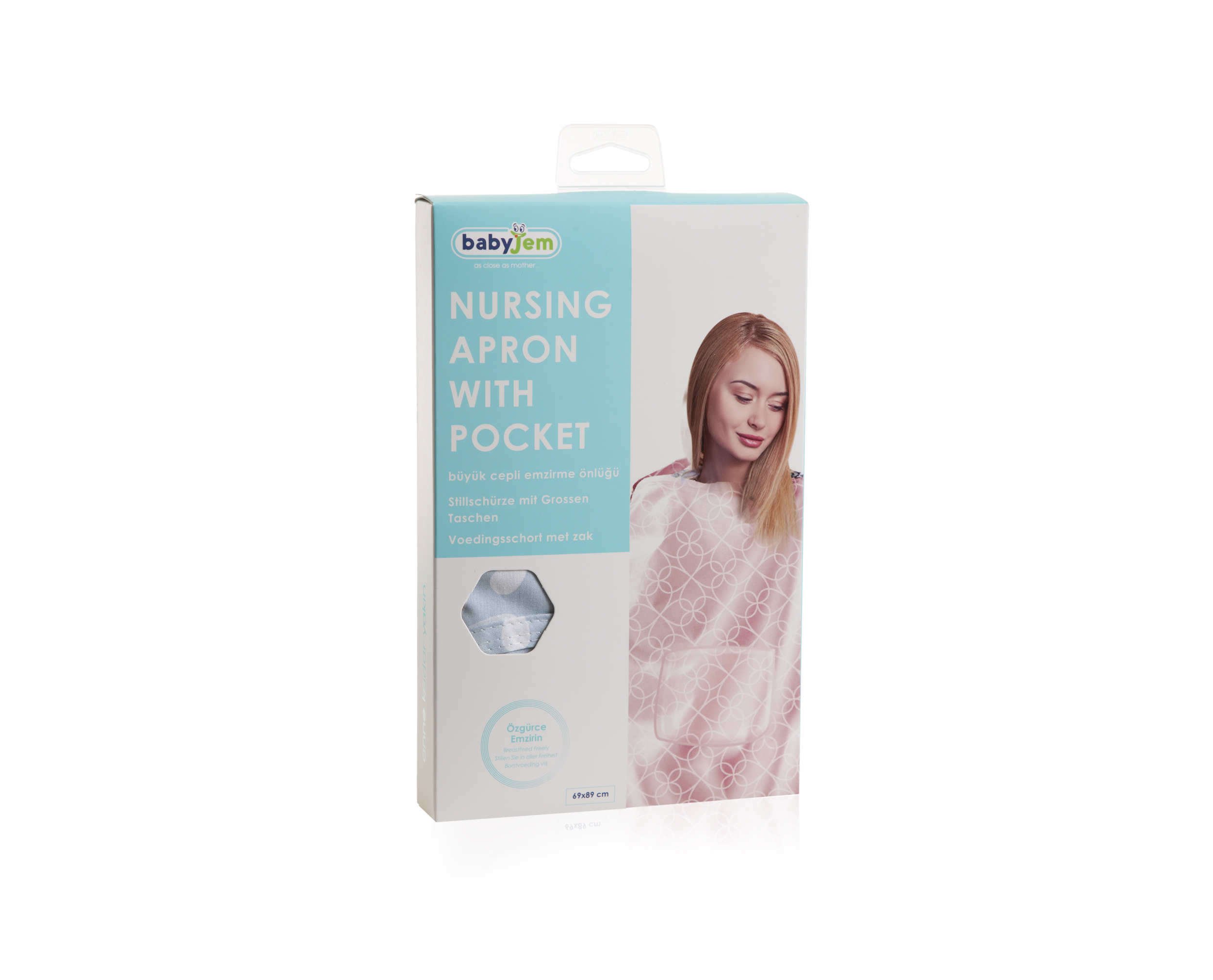 Babyjem Nursing Apron WiÌth Pocket -Blue - Image 2