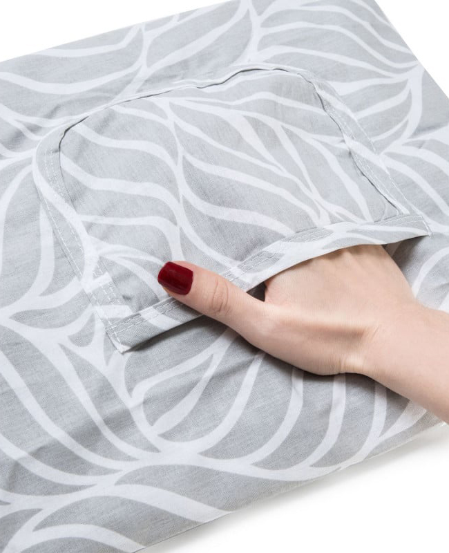 Babyjem Nursing Apron WiÌth Pocket -Grey - Image 2