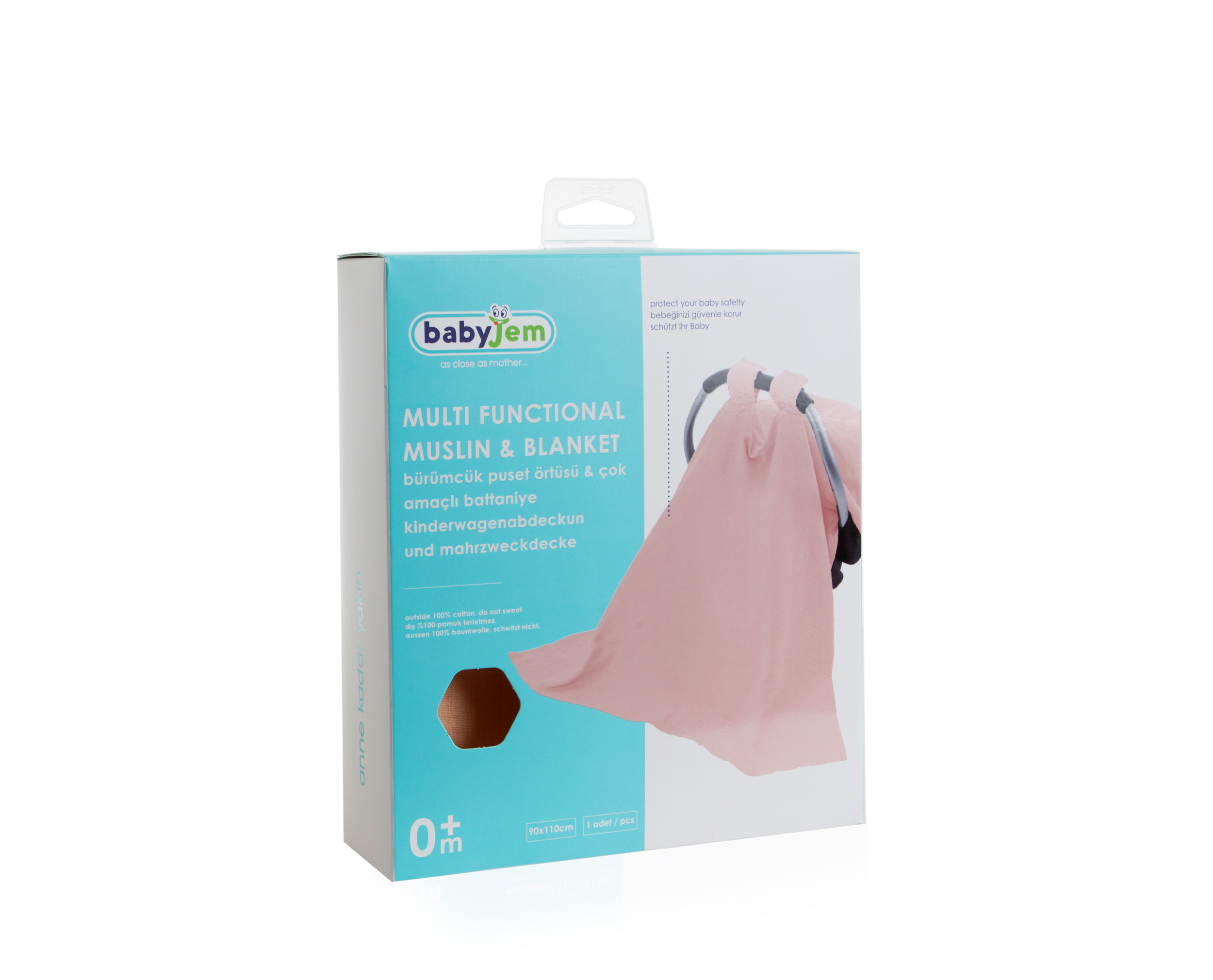 Babyjem Muslin Carrier Cover / Salmon - Image 6