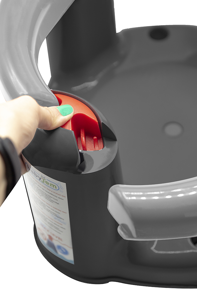 Babyjem Anti-Slip Baby Bath & Feeding Seat Grey - Image 4