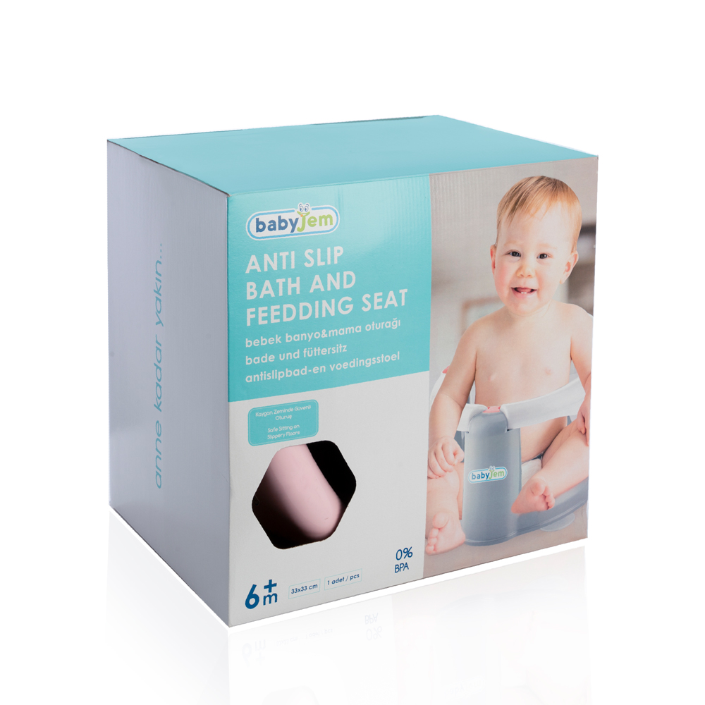 Babyjem Anti-Slip Baby Bath & Feeding Seat Pink - Image 7