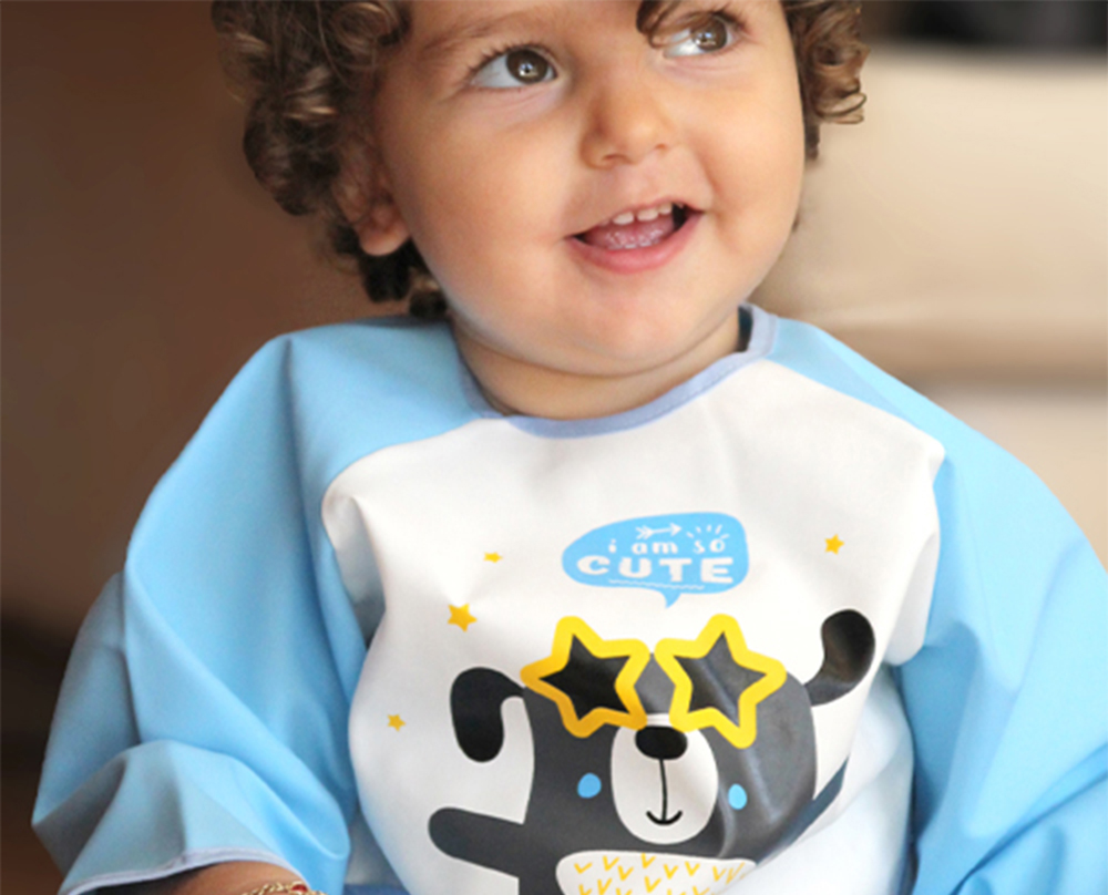 Babyjem Poly Bib Sleeved / Blue - Image 2