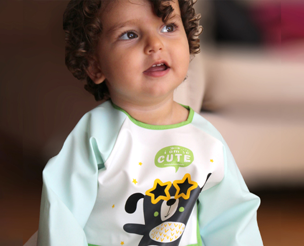 Babyjem Poly Bib Sleeved / Green - Image 2