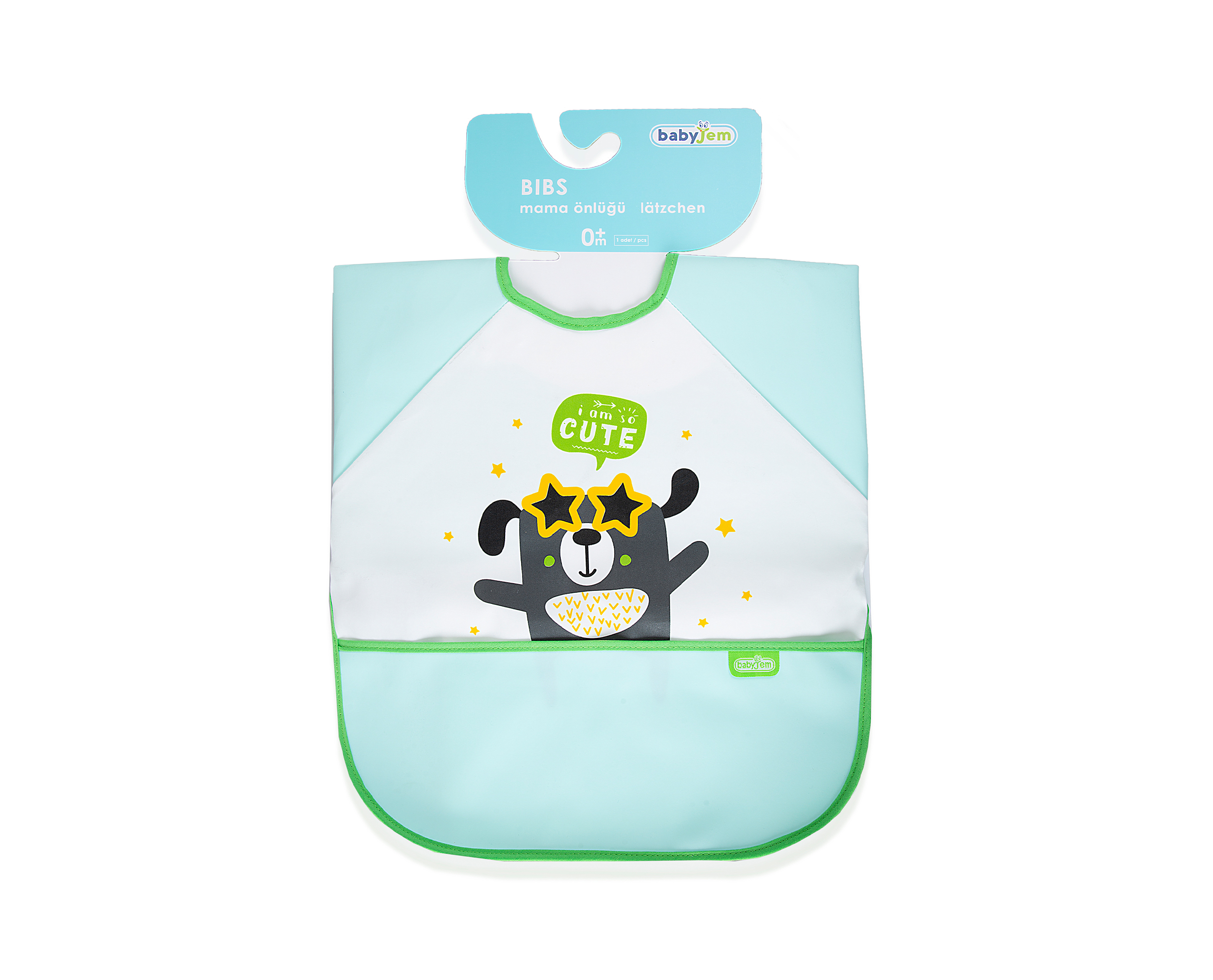 Babyjem Poly Bib Sleeved / Green - Image 7