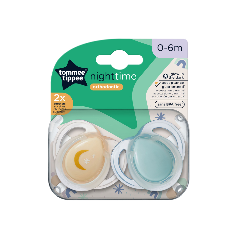 Tommee Tippee Night Time Soother Pack Of 2 (0-6M) Blue - Image 3