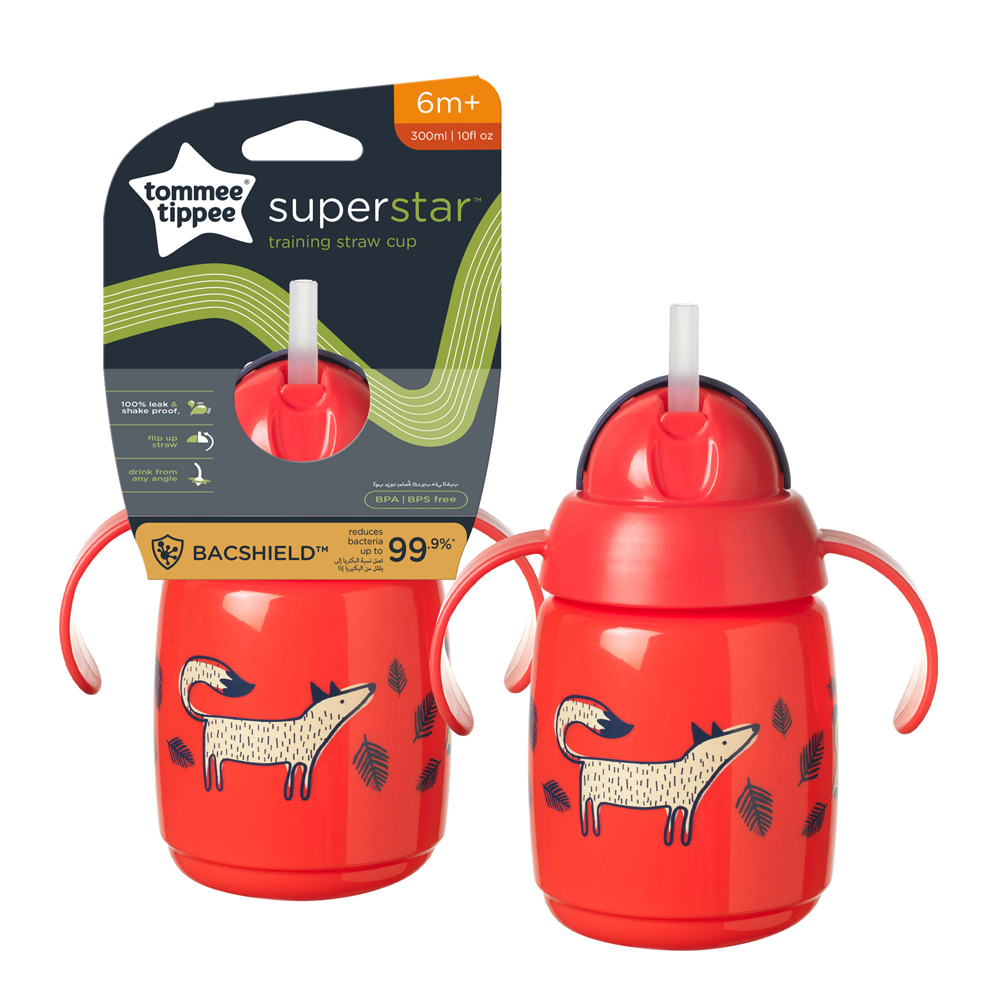 Tommee Tippee Super Star Training Straw Cup 300 ml (6m+) Red