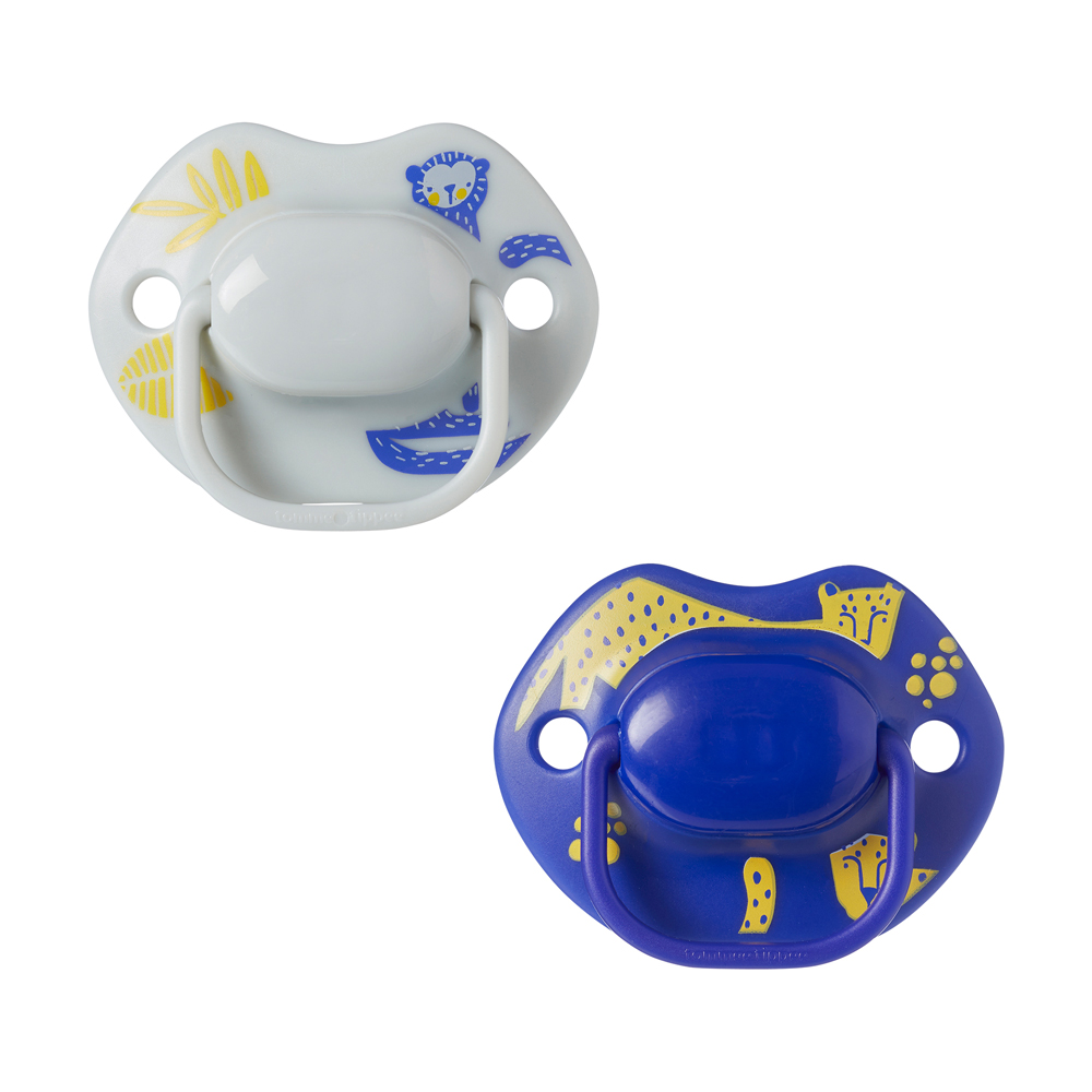 عضاضة أطفال تومي تيبي مودا عبوة من 2 (6-18 شهرًا) ميدنايت جانجل رمادي - الصورة 2