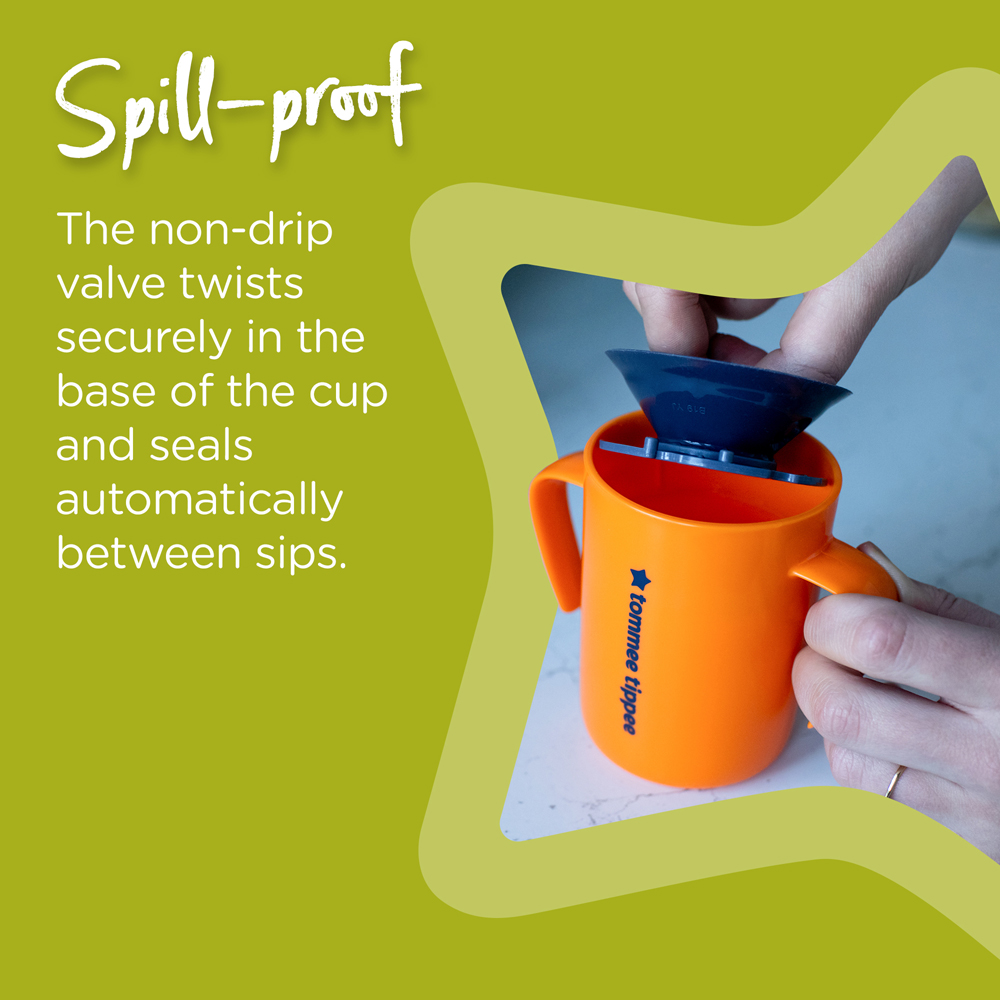 Tommee Tippee Easiflow lip-activated 360° Cup 200 ml (6m+) Orange - Image 3