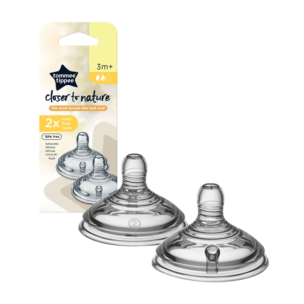 Tommee Tippee 2X Closer to Nature Med Flow Teats (3m+)