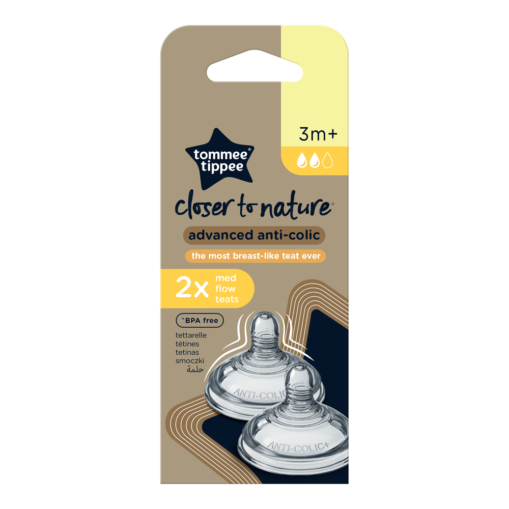 Tommee Tippee 2X Advanced Anti-colic Med Flow Teats (3m+) - Image 2