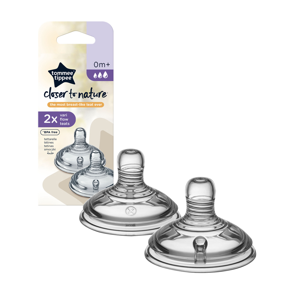 Tommee Tippee 2X Closer to Nature Vari Flow Teats (0m+)