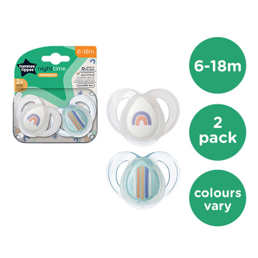 Tommee Tippee Night Time Soother Pack Of 2 (6-18M) Plain - Image 3