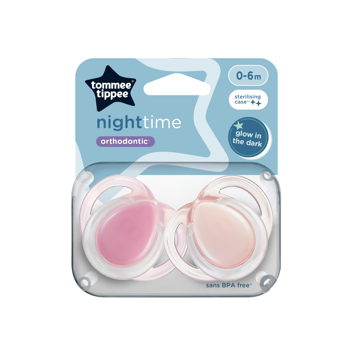 عبوة تومي تيبي للهاية الليلية عبوة من 2 (0-6 أشهر) سادة - الصورة 2