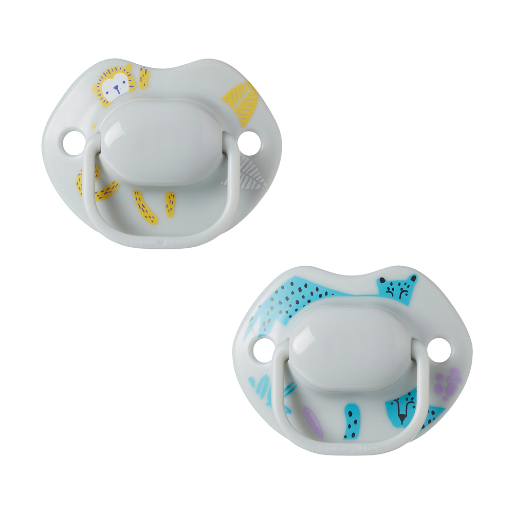 Tommee Tippee Moda Soother Pack Of 2 (0-6M) Midnight Jungle Grey - Image 2
