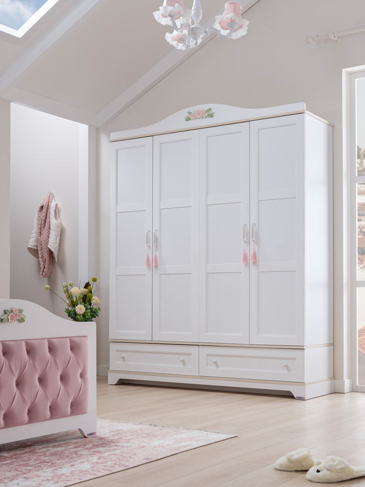 Almila Bianca 4 Doors Wardrobe - Image 2