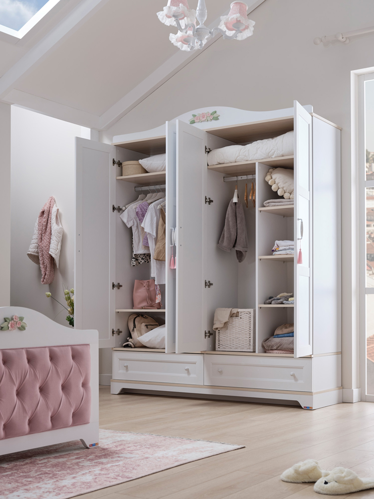 Almila Bianca 4 Doors Wardrobe - Image 5