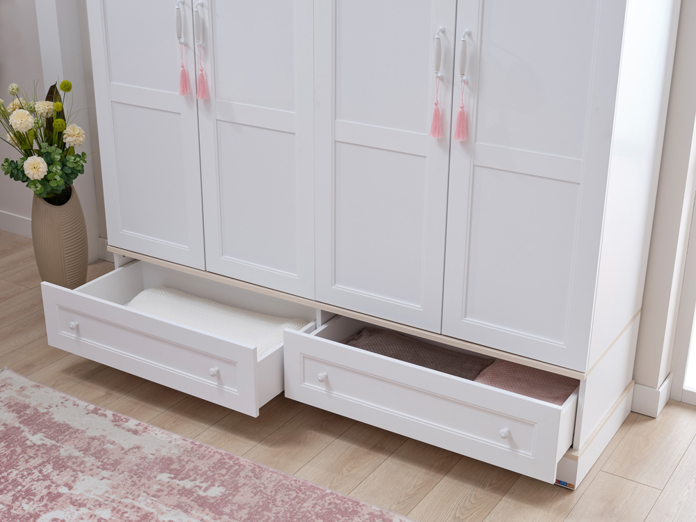 Almila Bianca 4 Doors Wardrobe - Image 6