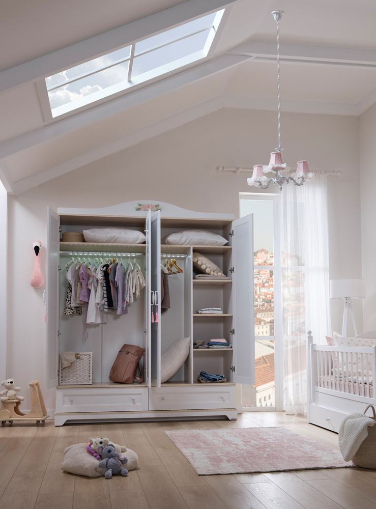 Almila Bianca 4 Doors Wardrobe - Image 8
