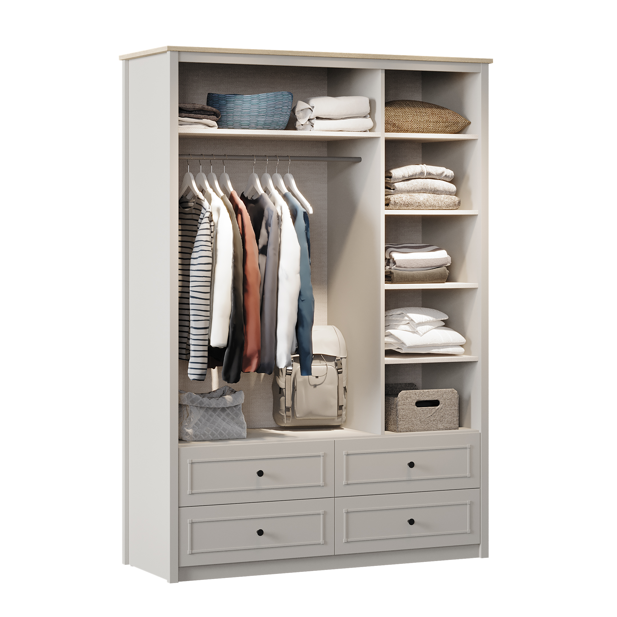 Almila Sento 3 Doors Wardrobe With Drawers - Image 2