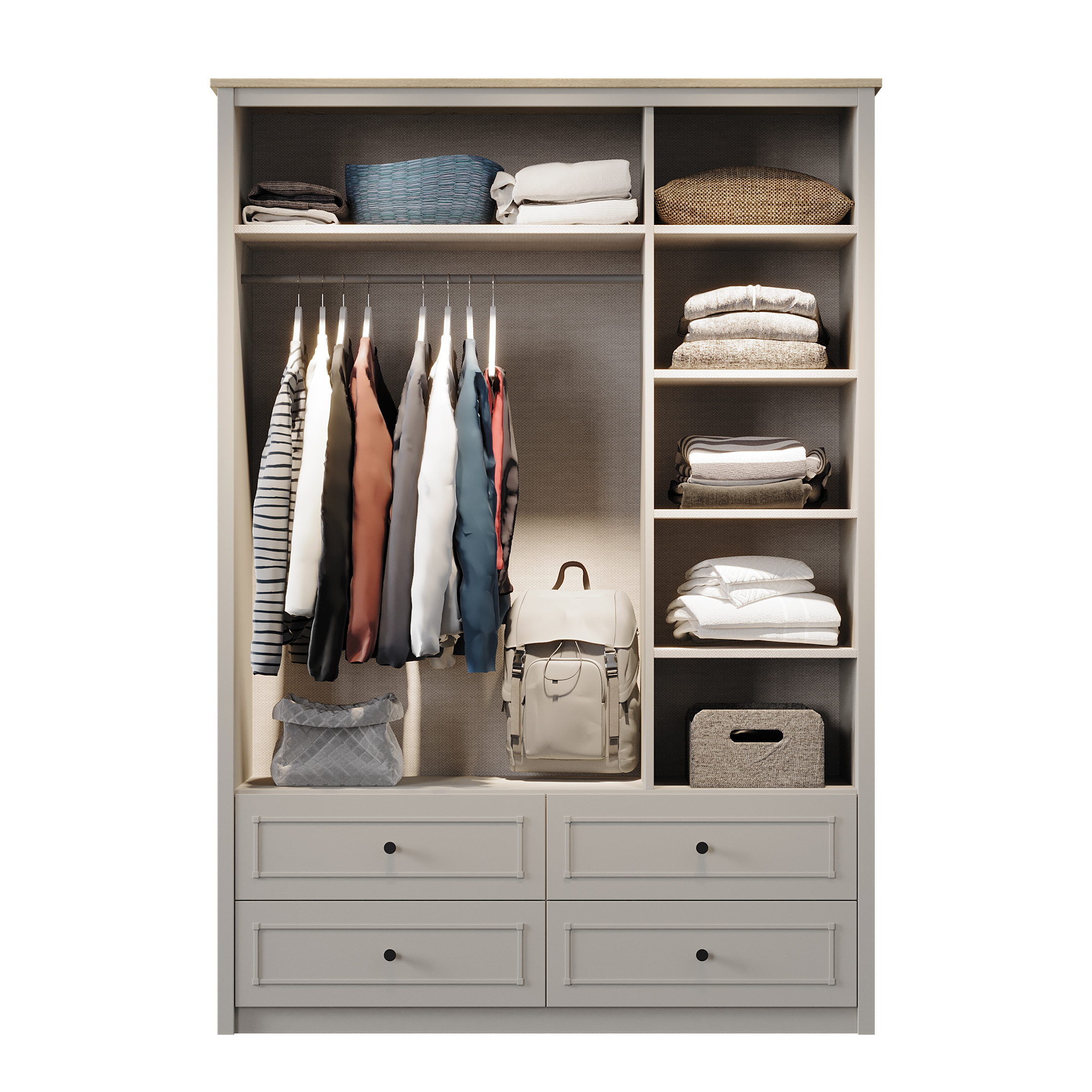 Almila Sento 3 Doors Wardrobe With Drawers - Image 3