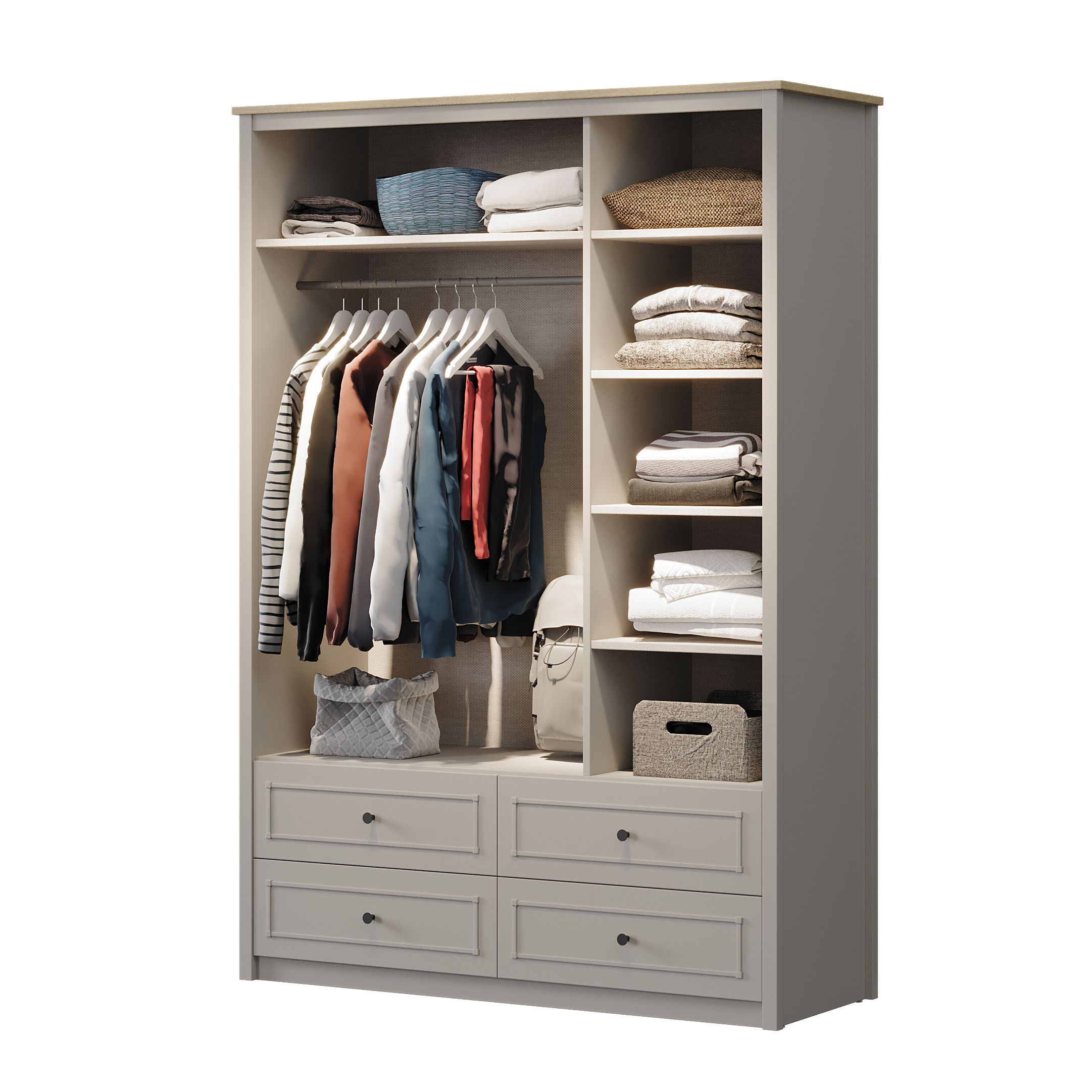 Almila Sento 3 Doors Wardrobe With Drawers - Image 4