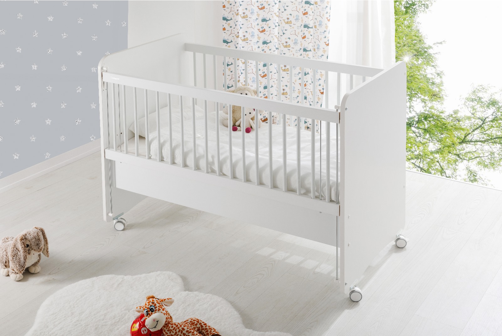 Ø³Ø±ÙØ± Ø£Ø·ÙØ§Ù Ø£Ø¨ÙØ¶ (BW1065) Ø¨Ø¹Ø¬ÙØ§Øª â Ù
ÙØ§Ø³ 120 à 60 سÙ