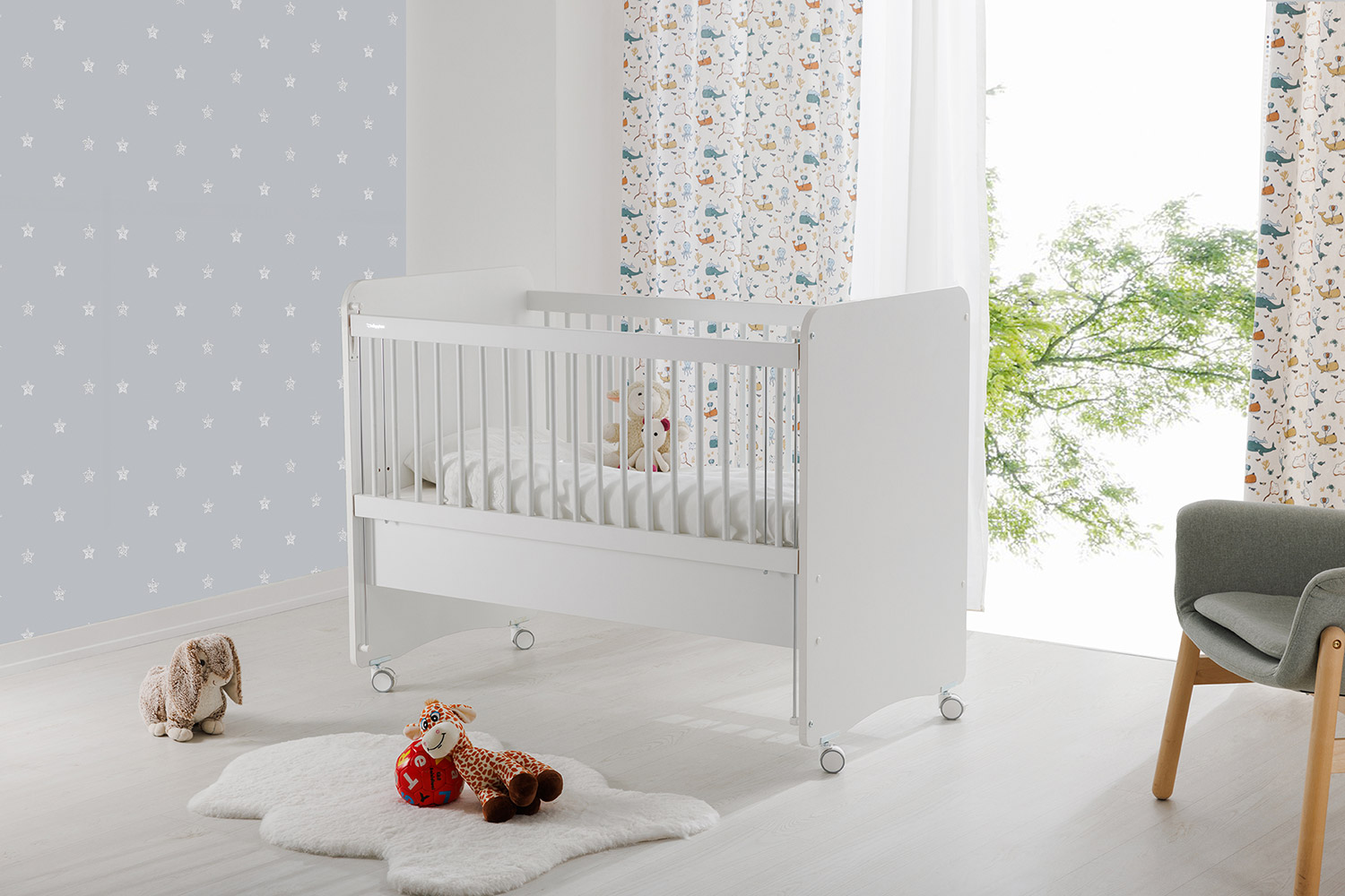 â¦Ø³Ø±Ùر Ø£Ø·ÙØ§Ù Ø£Ø¨ÙØ¶ (BW1065) Ø¨Ø¹Ø¬ÙØ§Øª â Ù
ÙØ§Ø³ 120 à 60 سÙ
â© - Ø§ÙØµÙرة â¦3â©