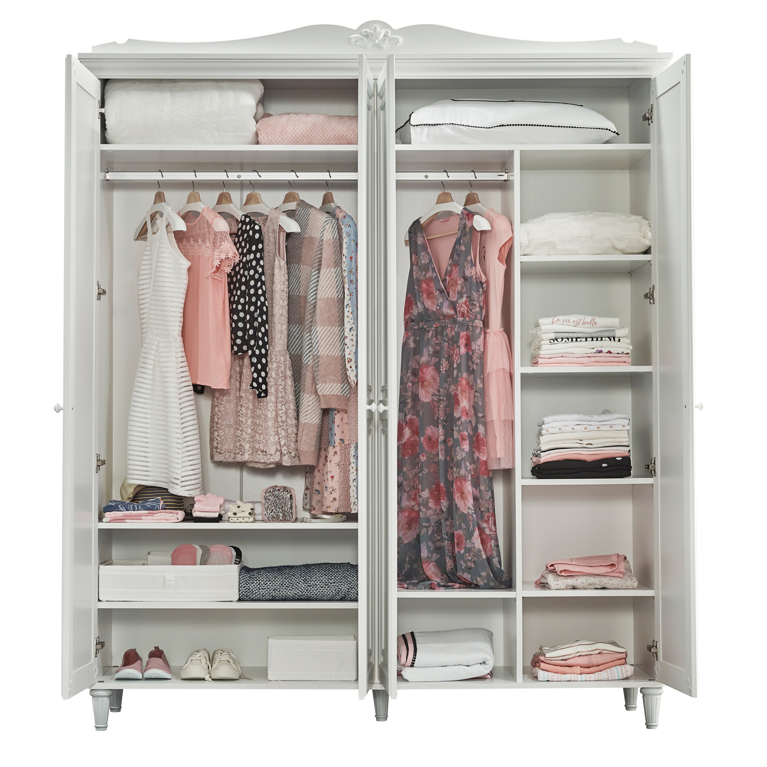 Almila Lora 4 Doors Wardrobe - Image 4