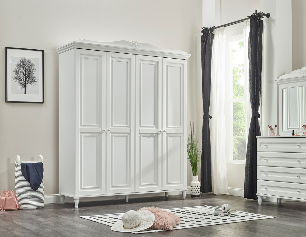 Almila Lora 4 Doors Wardrobe - Image 7