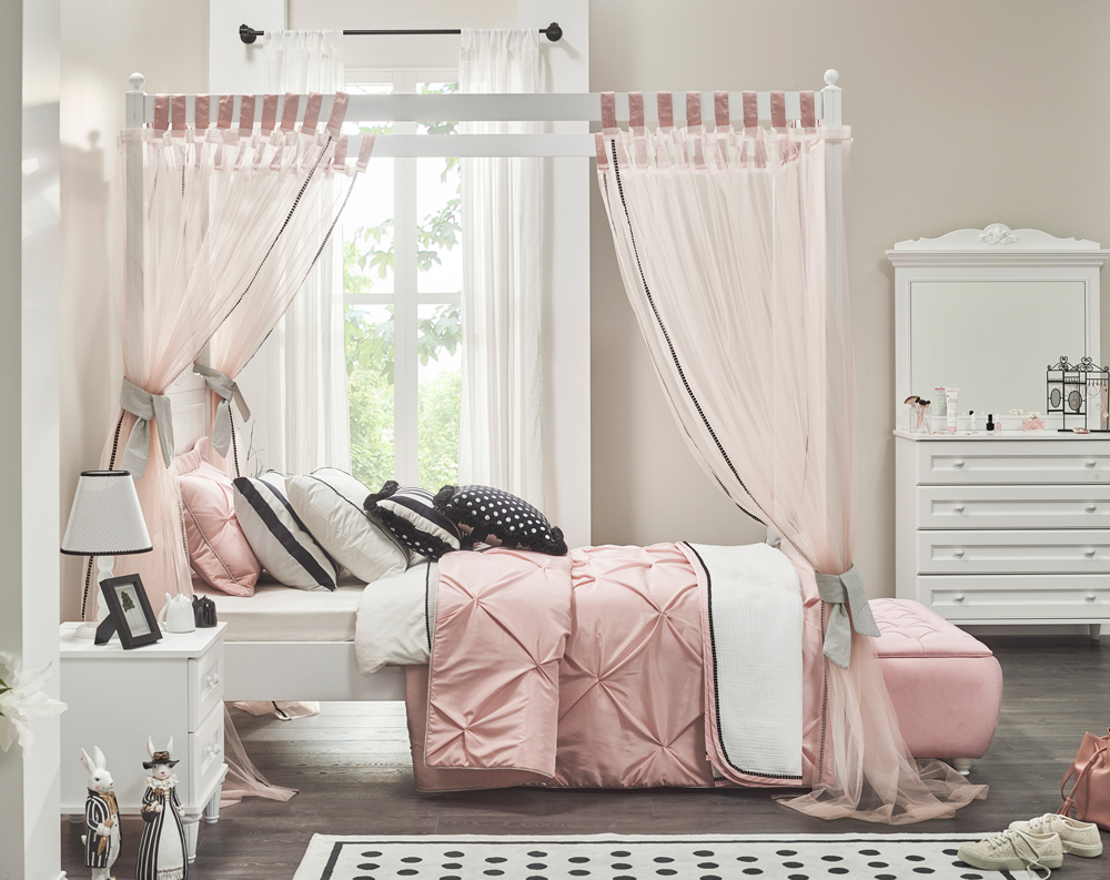 Almila Lora 100X200 Canopy Bed Frame - Image 5