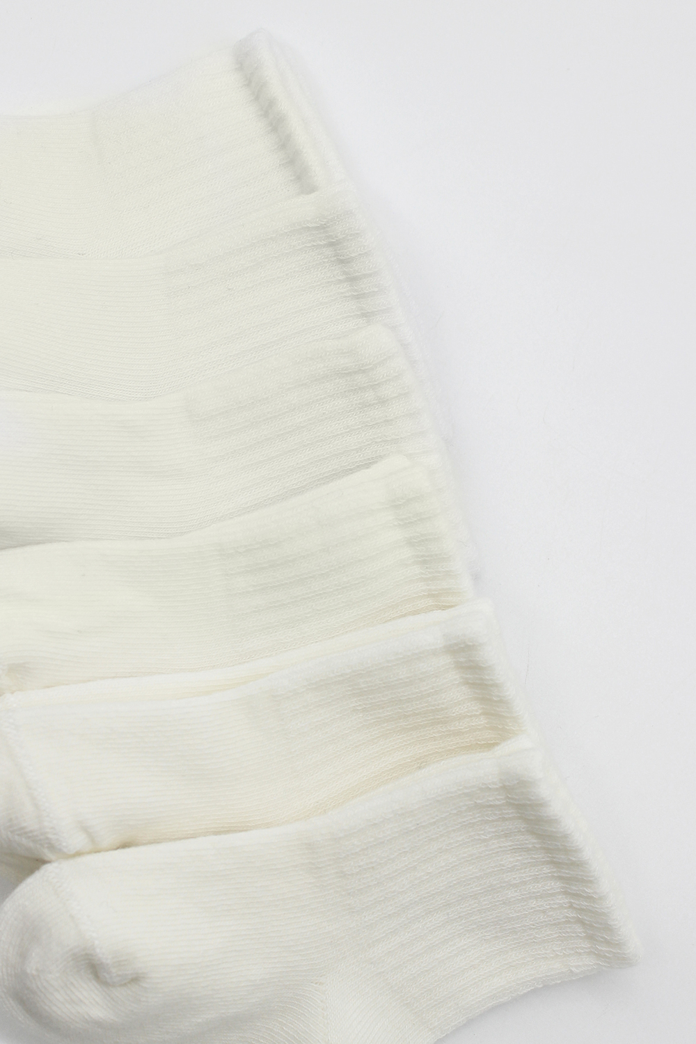 Bistyle 6-Pairs Combed Flat Quarter Socks (24-36 m) Beige - Image 5