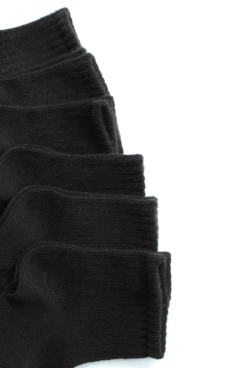 Bistyle 6-Pairs Combed Flat Quarter Socks (24-36 m) Black - Image 5